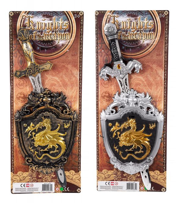 Hovedbilde Sverd med skjold gull/sølv