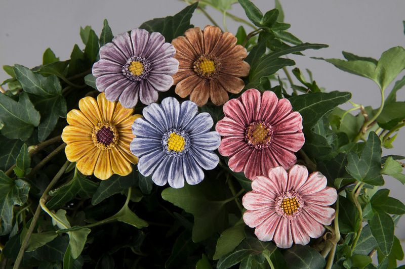 Blomst på pinne 3cm mix