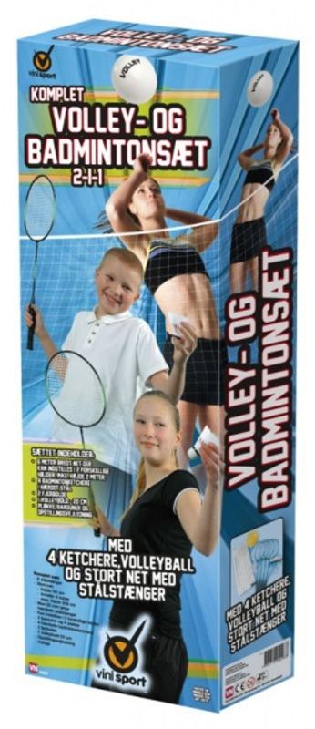 Volleyball- og badmintonsett