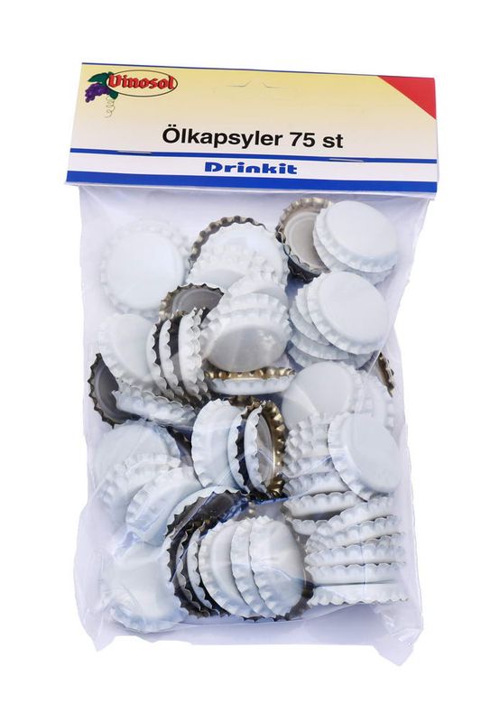 Ølkapsler hvit 75pk