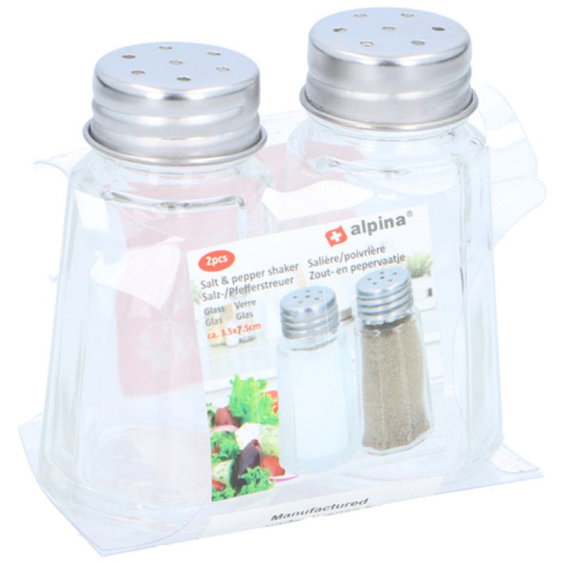 Krydderglass salt og pepper 2pk