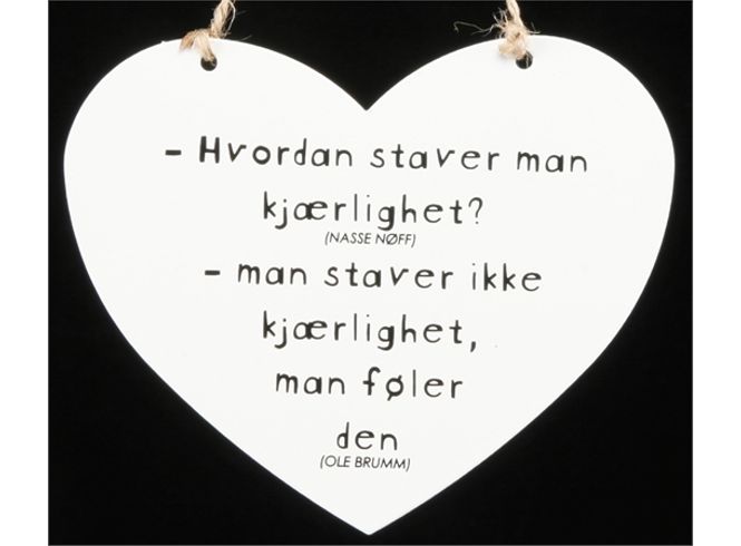 Hovedbilde Metallskilt hjerte 