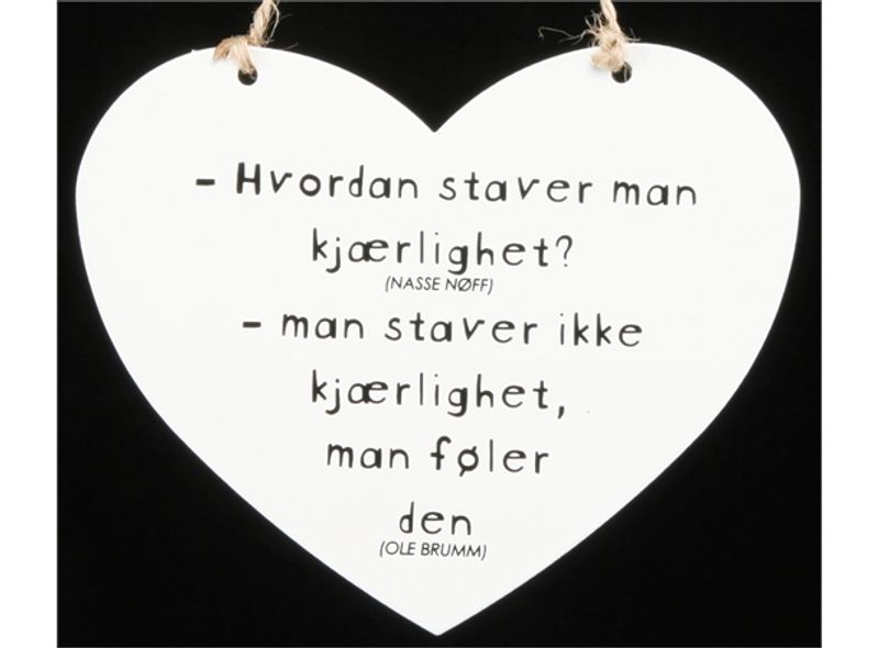 Metallskilt hjerte 