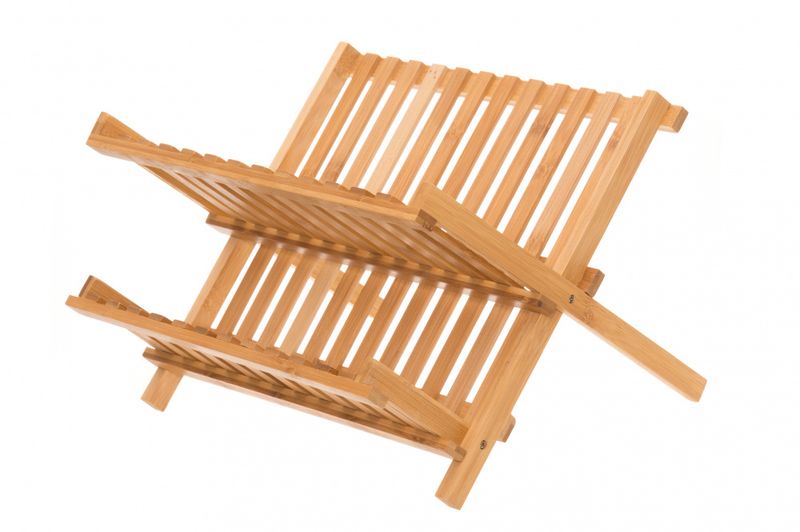 Oppvaskstativ Bambus sammenleggbar 40.5x33x26.5cm