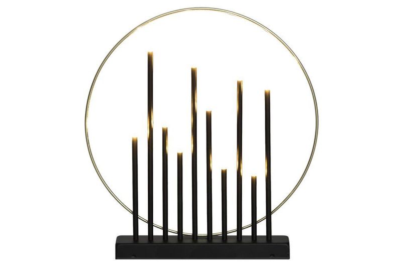 Lysestake Advent 10 armet sort metall