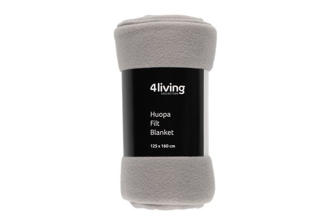 Hovedbilde Fleecepledd grå 125x160cm