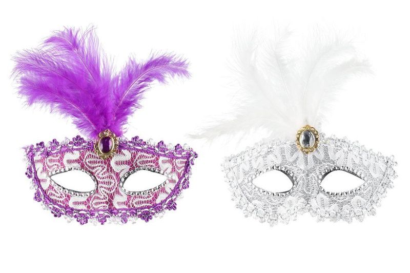 Maskerade maske 2 ass farger