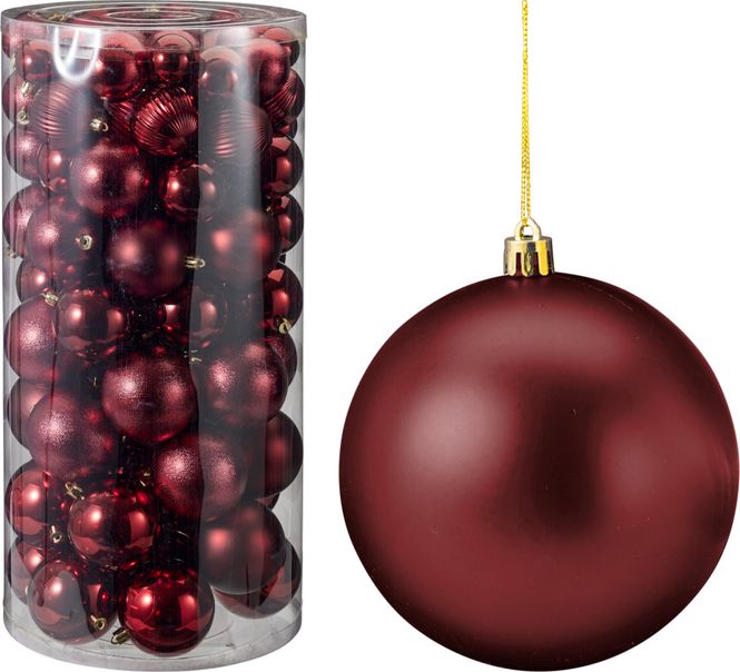 Hovedbilde Juletrekuler burgunder mix 100pk