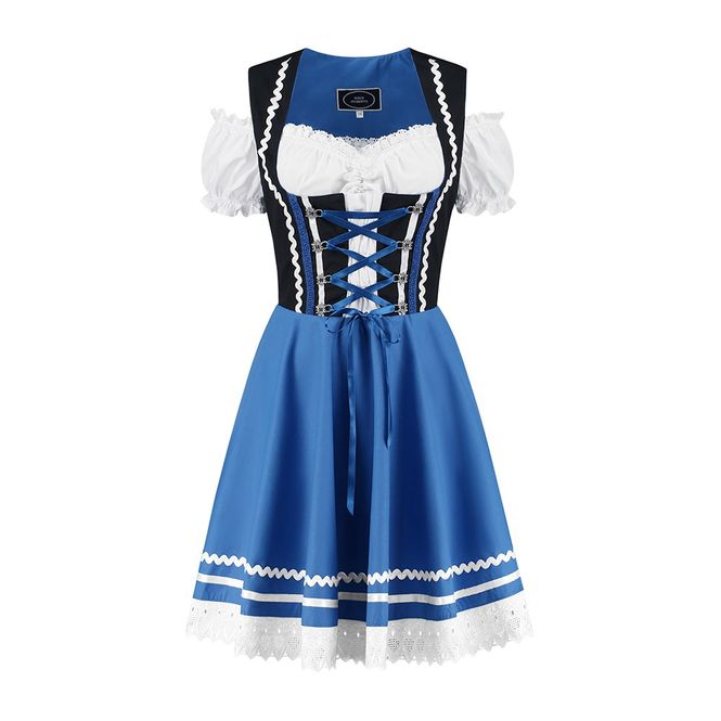 Hovedbilde Kostyme Dirndl dame blå, 36