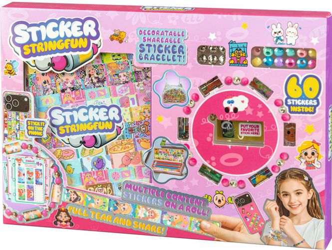 Hovedbilde Sticker Stringfun hobbysett 60 stickers