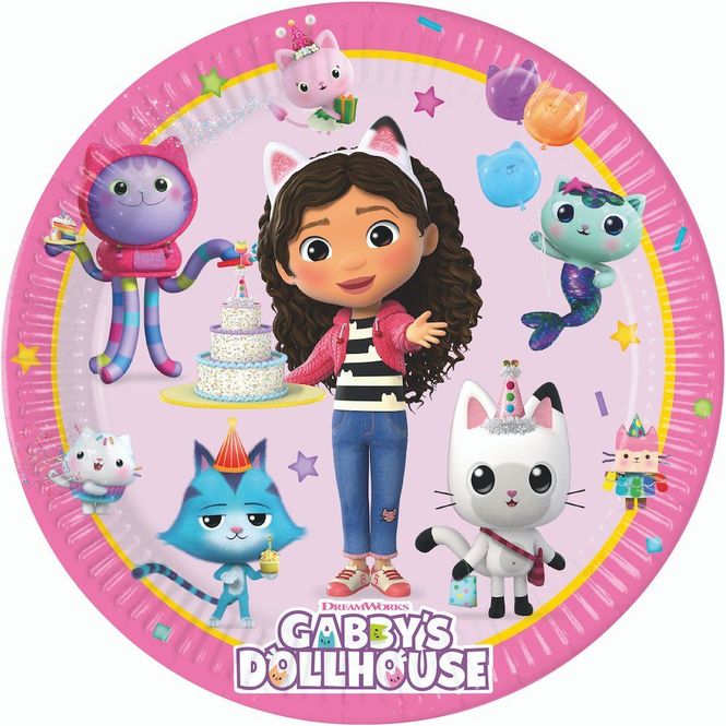 Hovedbilde Papptallerken Gabbys Dollhouse 23cm 8pk