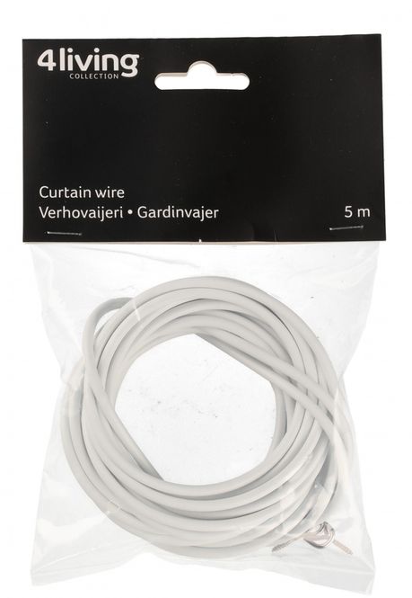 Hovedbilde Gardinwire 5m med kroker