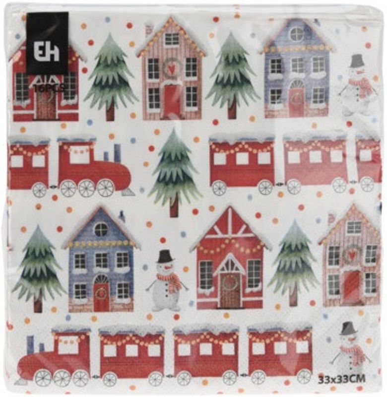 Juleserviett lunsj tog