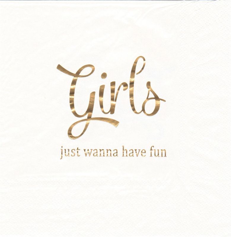 Serviett lunsj 20 stk Gull Girls Fun 33x33cm