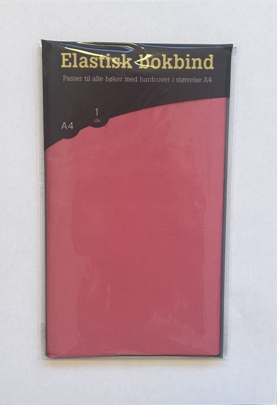 Elastisk bokbind rosa A4