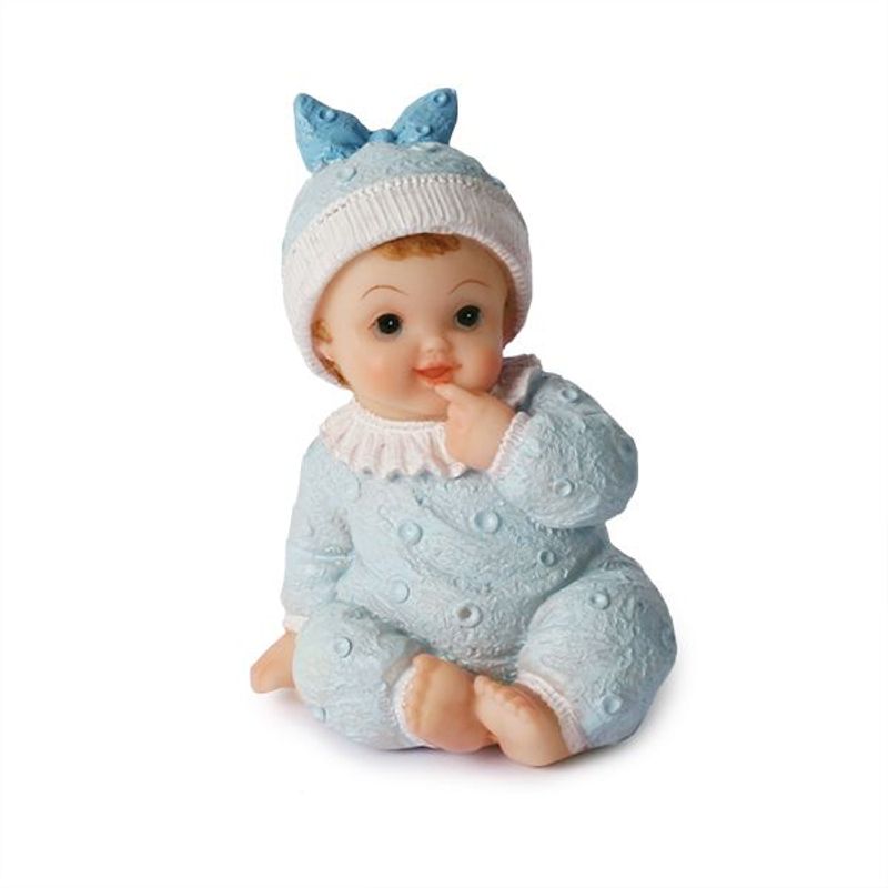 Baby sittende Blå