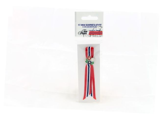 Hovedbilde 17.Mai Sløyfe m/pins 12cm