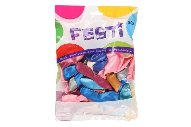 Hovedbilde Ballonger Metallic farger 50pk
