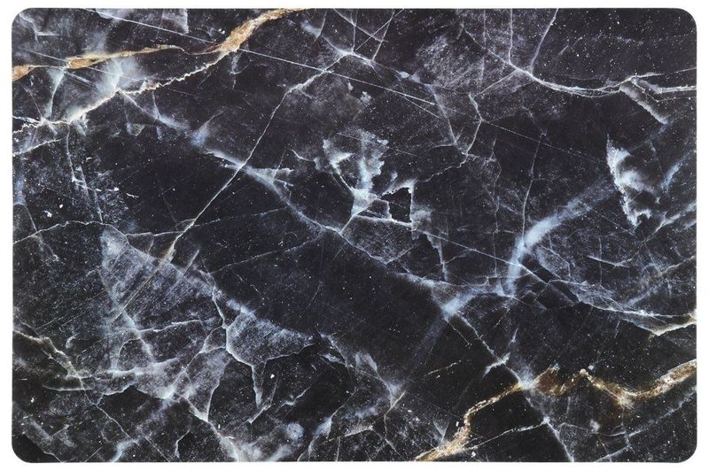 Spisebrikke Marble 30x45cm Sort