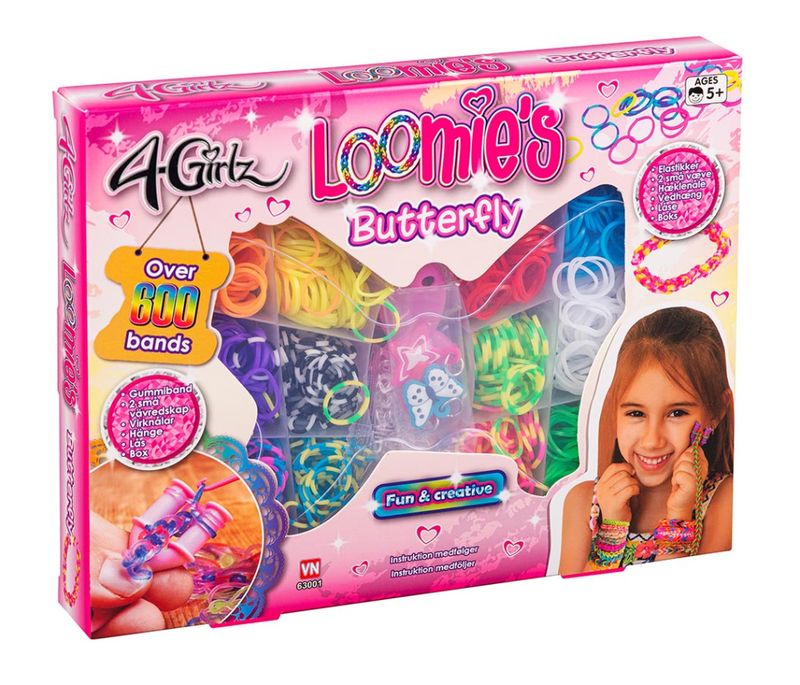 Loombands med 600+ strikk med tilbehør