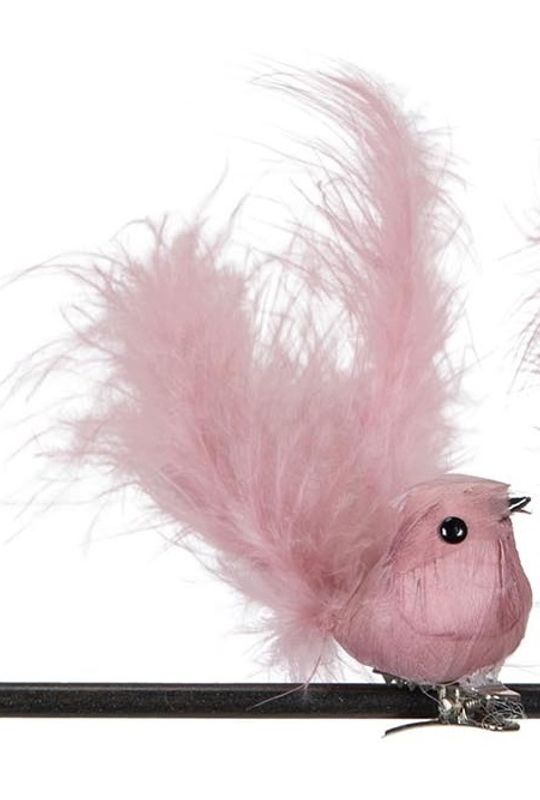 Fugl med klype 2ass rosa