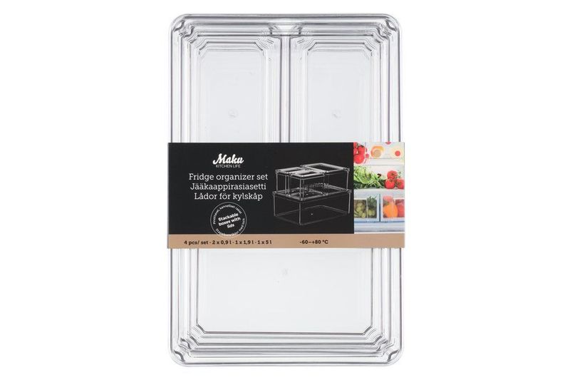Oppbevaringsbokser 4pk