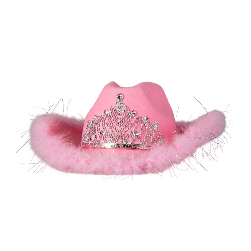 Cowboyhatt Rosa med stjerne